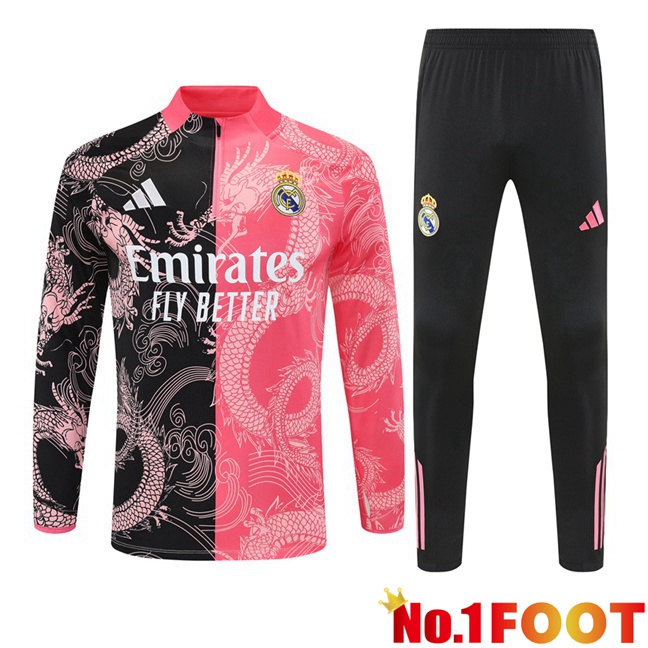 kit Training Tracksuit Real Madrid Pink Black 2025/2026