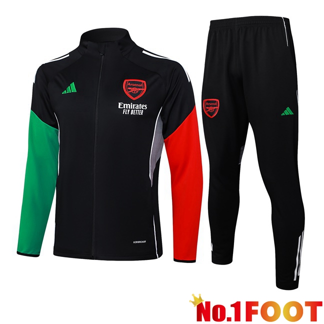 kit Training Tracksuit - Training Jacket Arsenal Black Red Green 2025/2026