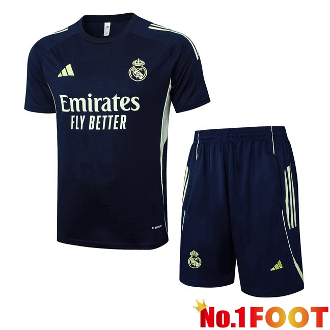 kit Training T Shirt Real Madrid + Shorts Blue Royal 2025/2026