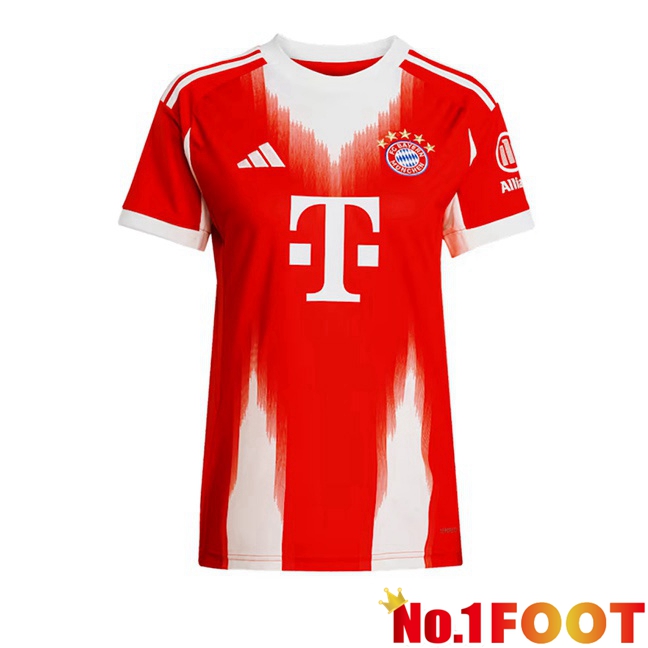 Soccer Jersey Bayern Munich Women Home Red 2025/2026