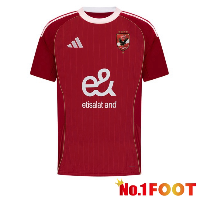 Soccer Jersey Al Ahly Home Red 2025/2026