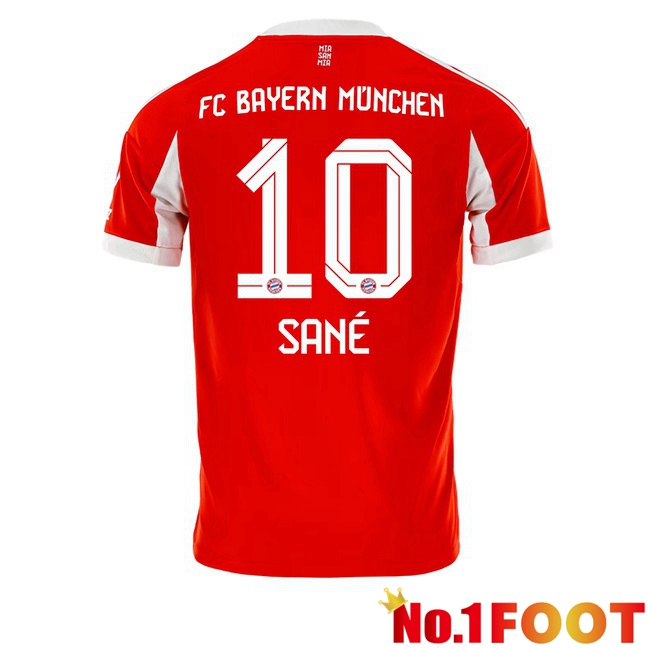 Soccer Jersey Bayern Munich (Sané 10) Home Red 2025/2026