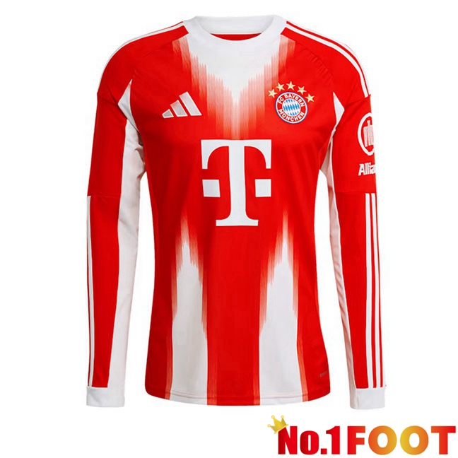Soccer Jersey Bayern Munich Home Long sleeve Red 2025/2026