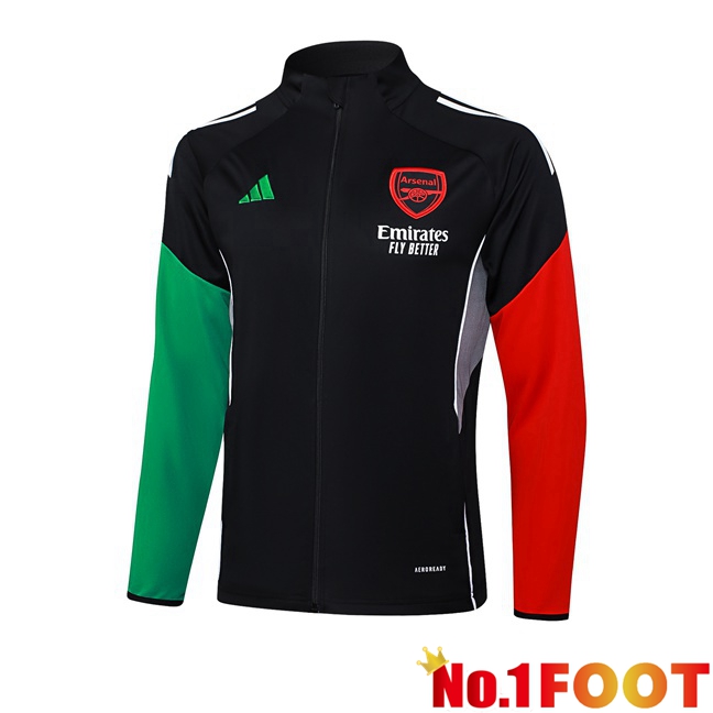 Training Jacket Arsenal Black Red Green 2025/2026