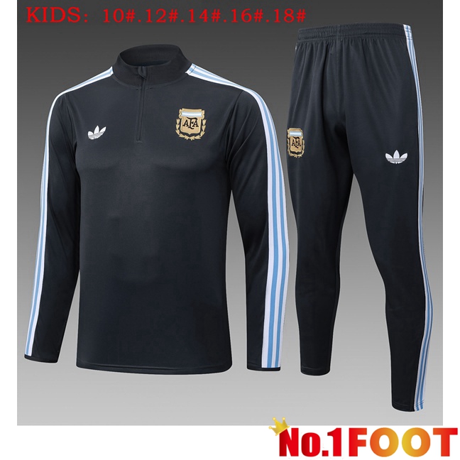 kit Training Tracksuit Argentina Kids Black 2025/2026