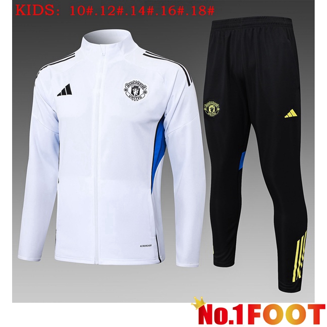 kit Training Tracksuit - Training Jacket Manchester United Kids White 2025/2026