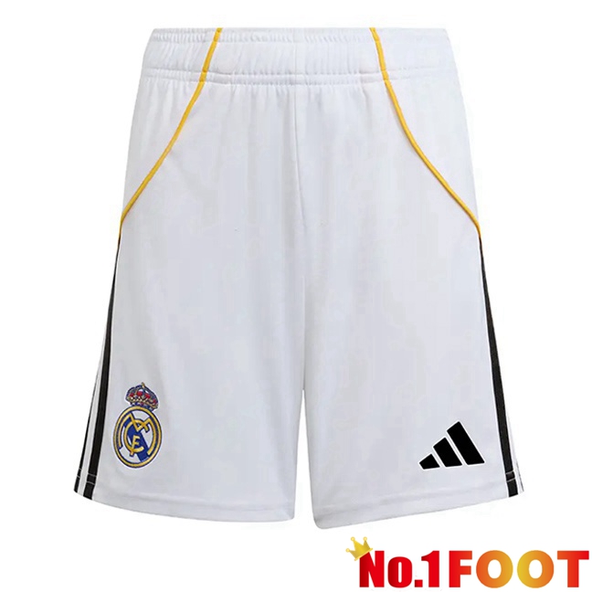 Soccer Shorts Real Madrid Home White 2025/2026