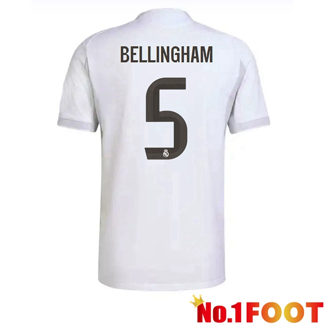 Soccer Jersey Real Madrid (Bellingham 5) Home White 2025/2026