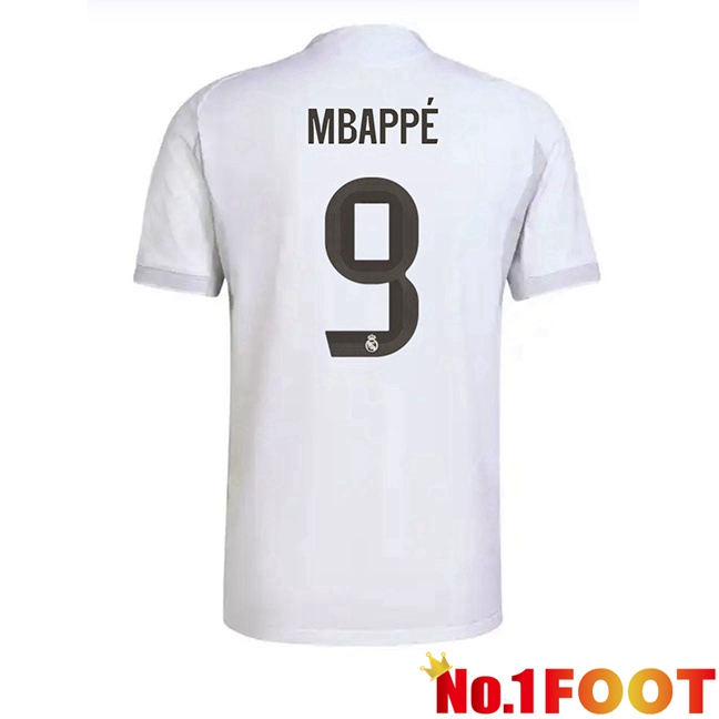 Soccer Jersey Real Madrid (Mbappé 9) Home White 2025/2026
