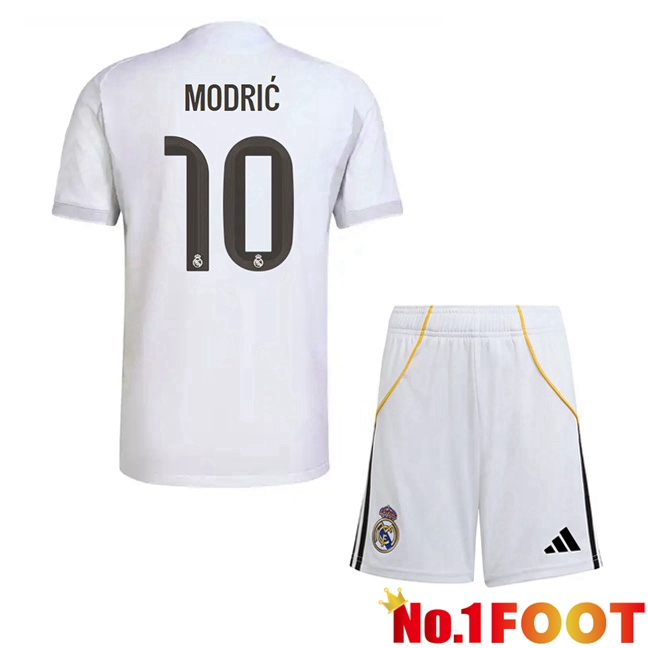 Soccer Jersey Real Madrid (Modrić 10) Kids Home White 2025/2026