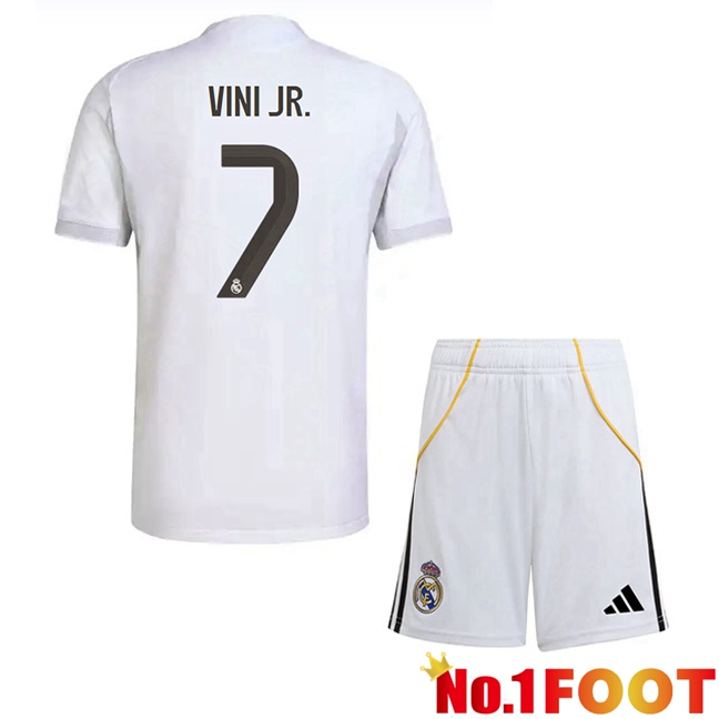 Soccer Jersey Real Madrid (Vini Jr. 7) Kids Home White 2025/2026