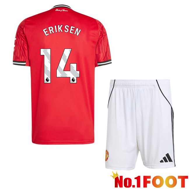 Soccer Jersey Manchester United (ERIKSEN 14) Kids Home Red 2025/2026