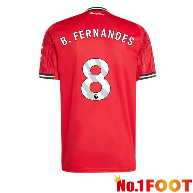 Soccer Jersey Manchester United (B. FERNANDES 8) Home Red 2025/2026