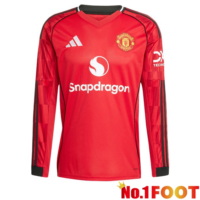 Soccer Jersey Manchester United Home Long sleeve Red 2025/2026