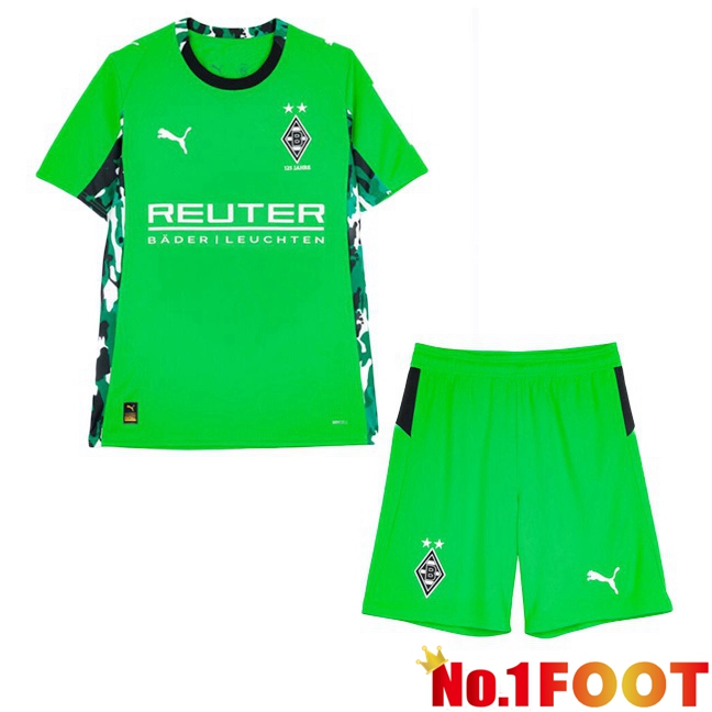 Soccer Jersey Monchengladbach Kids Away Green 2025/2026