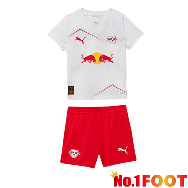 Soccer Jersey RB Leipzig Kids Home White 2025/2026