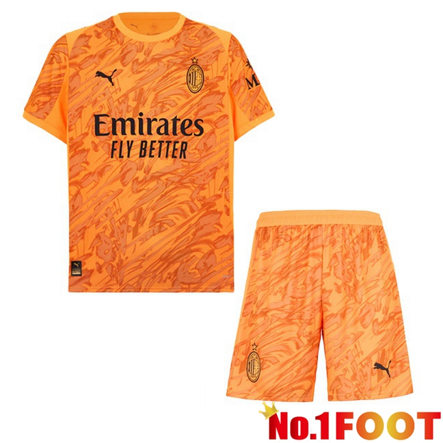 Soccer Jersey AC Milan Kids Goalkeeper Orange 2025/2026