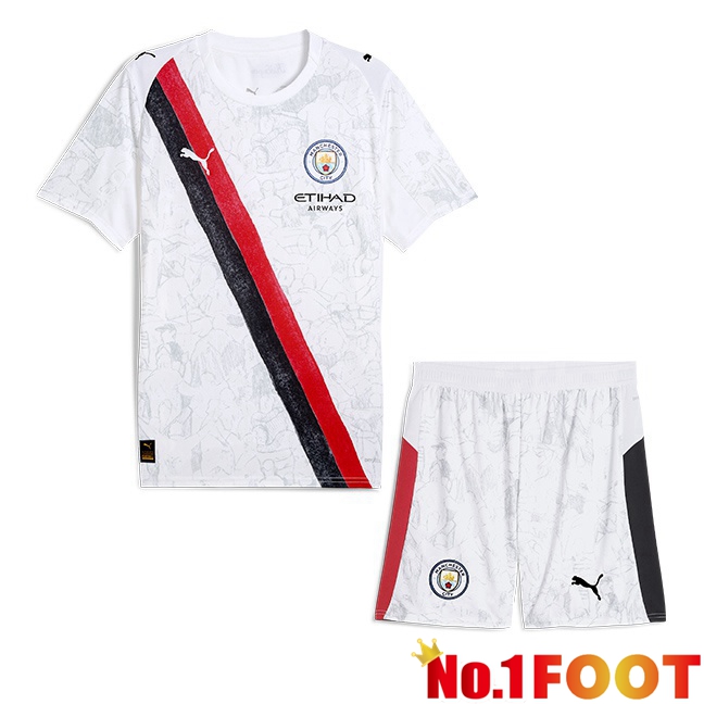 Soccer Jersey Manchester City Club World Cup Kids Home White 2025/2026