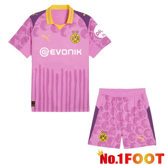 Soccer Jersey Dortmund BVB Club World Cup Kids Goalkeeper Purple 2025/2026