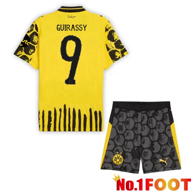 Soccer Jersey Dortmund BVB Club World Cup (Guirassy 9) Kids Home Yellow Black 2025/2026