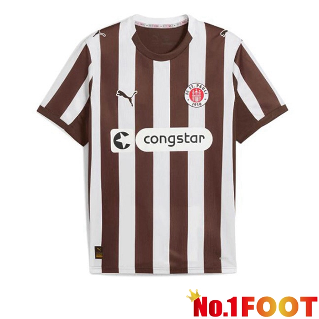 Soccer Jersey FC St. Pauli Home White Brown 2025/2026