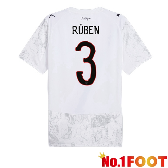 Soccer Jersey Manchester City Club World Cup (Ruben Dias 3) Home White 2025/2026