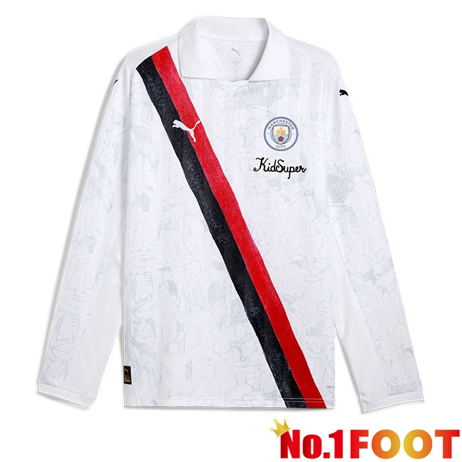 Soccer Jersey Manchester City Club World Cup Home Long sleeve White 2025/2026