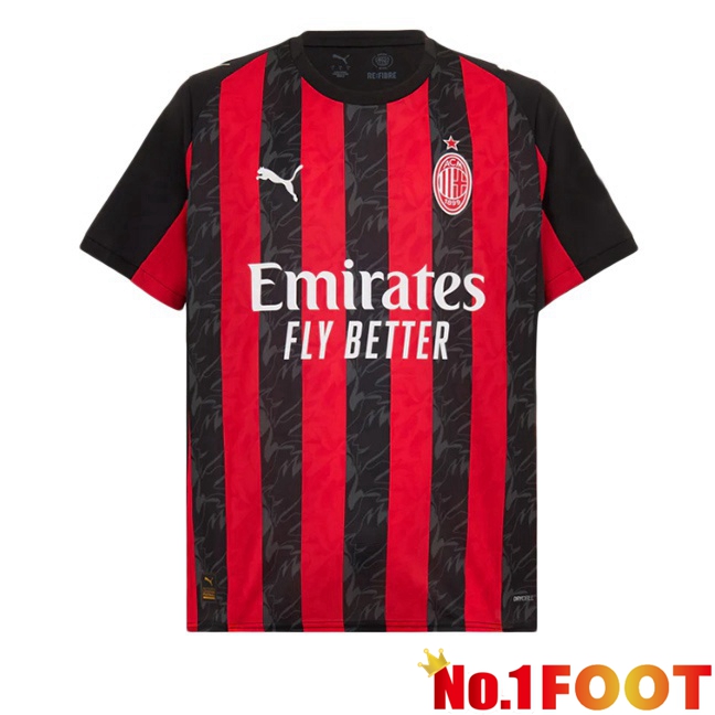 Soccer Jersey AC Milan Home Red Black 2025/2026