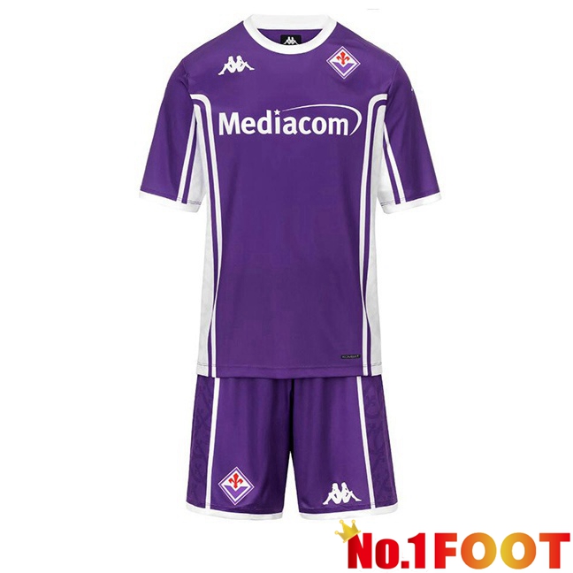 Soccer Jersey ACF Fiorentina Kids Home Purple 2025/2026