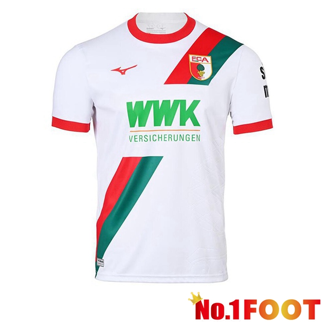 Soccer Jersey FC Augsburg Home White 2025/2026