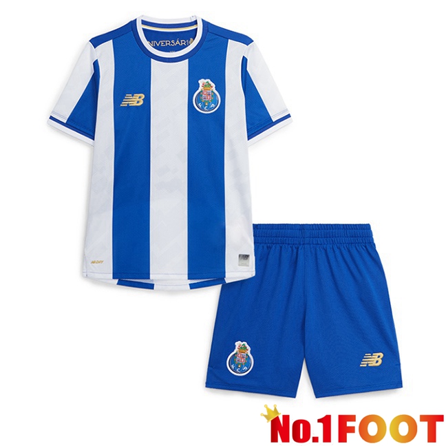 Soccer Jersey FC Porto Kids Home Blue White 2025/2026