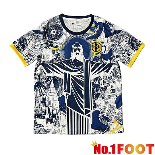 Soccer Jersey Brazil Special Edition White/Blue 2025/2026