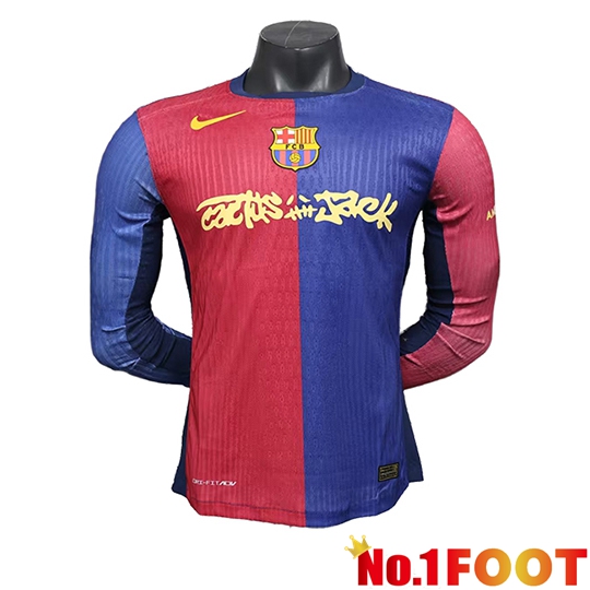 Soccer Jersey FC Barcelona Travis Scott Long sleeve Home 2024/2025