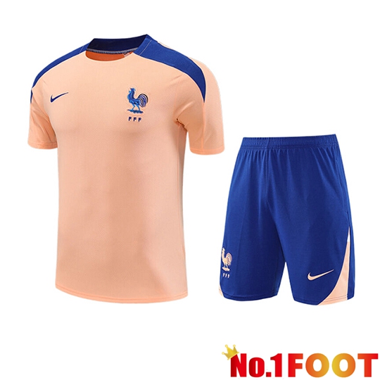 kit Training T Shirt France Kids Pink/Blue 2025/2026