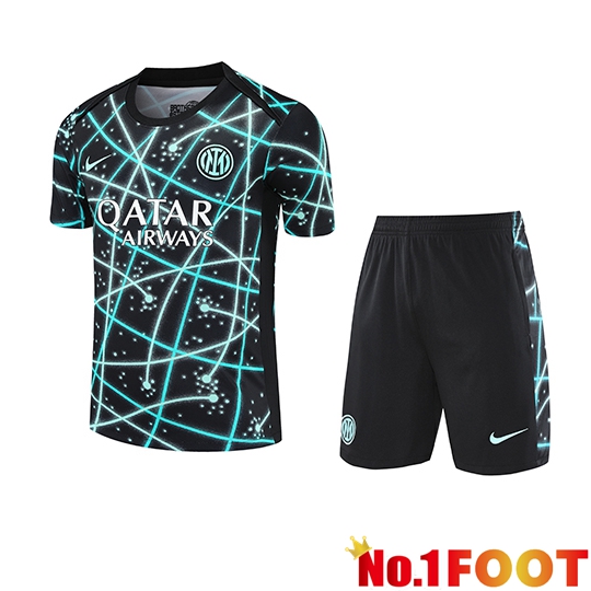 kit Training T Shirt Inter Milan Kids Black/Blue 2025/2026