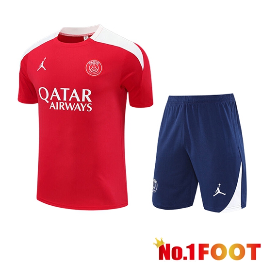 kit Training T Shirt PSG Kids Red/White 2025/2026