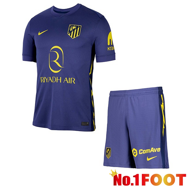 Soccer Jersey Atletico Madrid Kids Away Blue Royal 2025/2026