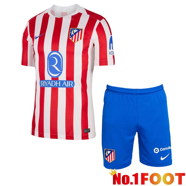 Soccer Jersey Atletico Madrid Kids Home Red 2025/2026