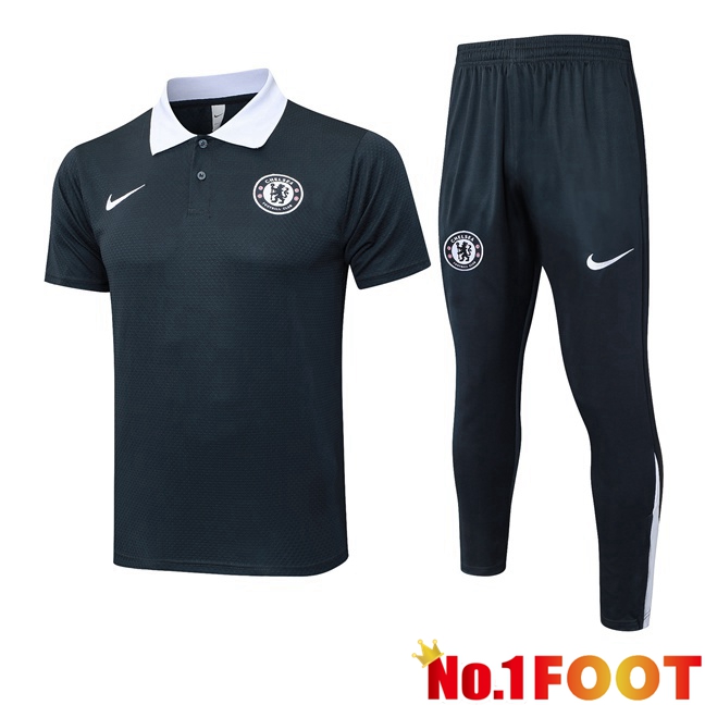 Soccer Polo FC Chelsea + Training Pants Grey 2025/2026