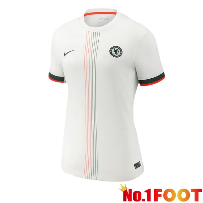 Soccer Jersey FC Chelsea Women Away White 2025/2026
