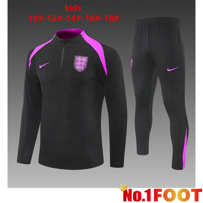 kit Training Tracksuit England Kids Black 2025/2026