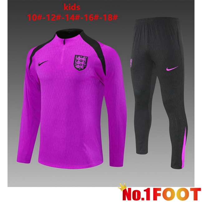 kit Training Tracksuit England Kids Purple 2025/2026