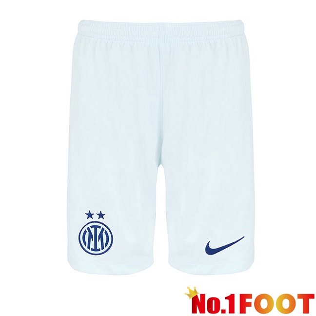 Soccer Shorts Inter Milan Away White Blue 2025/2026