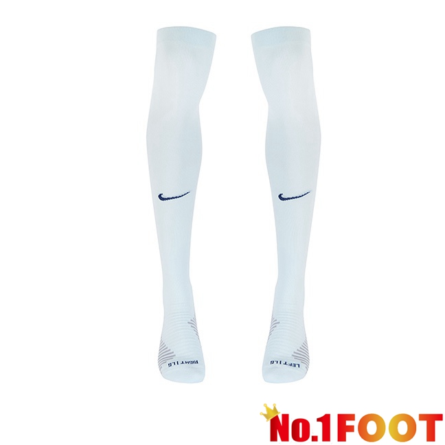 Soccer Socks Inter Milan Away White Blue 2025/2026