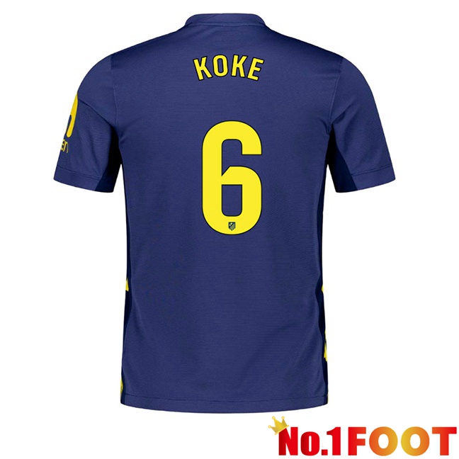 Soccer Jersey Atletico Madrid (KOKE 6) Away Blue Royal 2025/2026