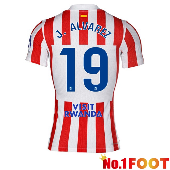 Soccer Jersey Atletico Madrid (J. ALVAREZ 19) Home Red 2025/2026