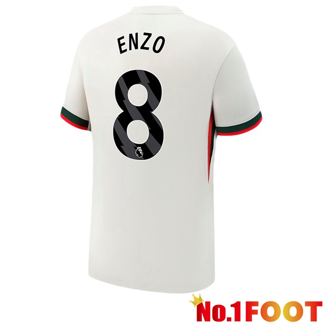 Soccer Jersey FC Chelsea (Enzo 8) Away White 2025/2026