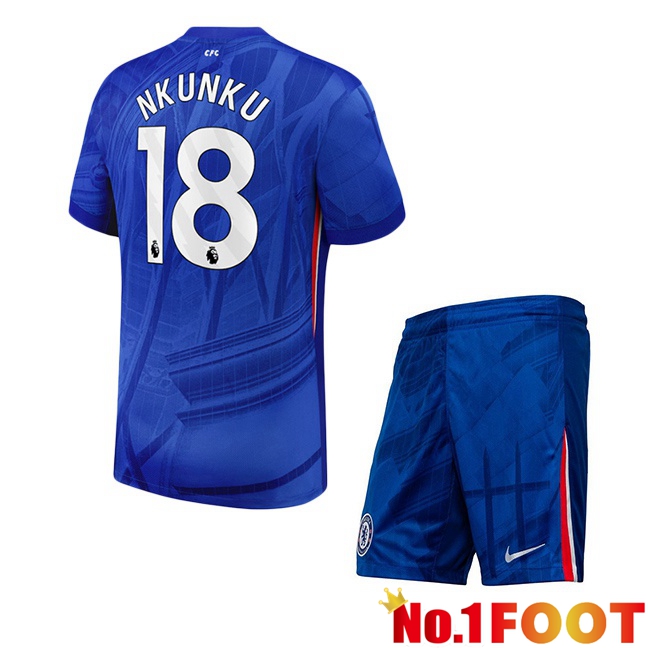 Soccer Jersey FC Chelsea (Nkunku 18) Kids Home Blue 2025/2026
