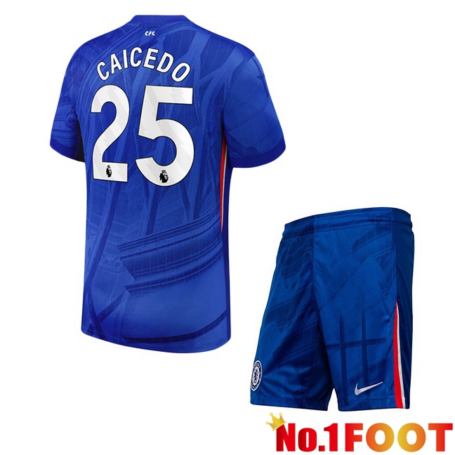 Soccer Jersey FC Chelsea (Caicedo 25) Kids Home Blue 2025/2026