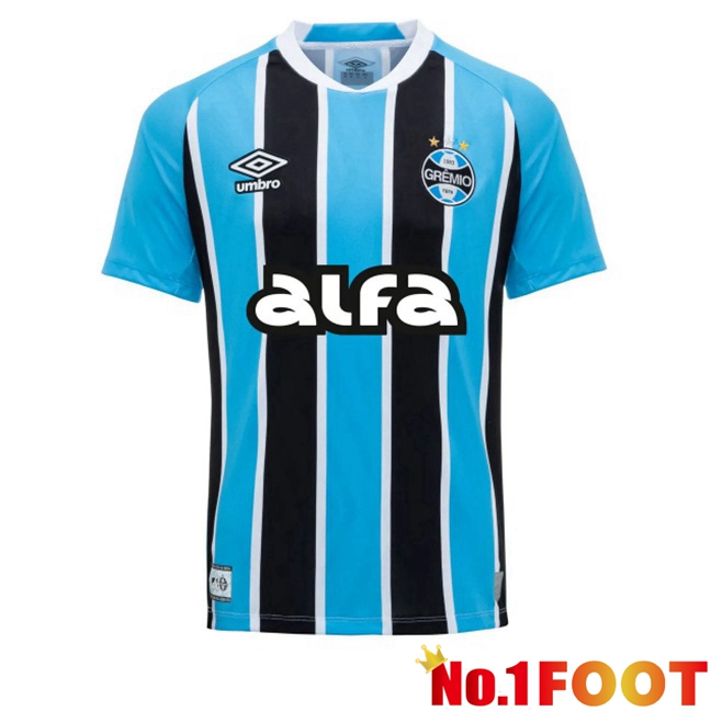 Soccer Jersey Gremio Home Black Blue 2025/2026